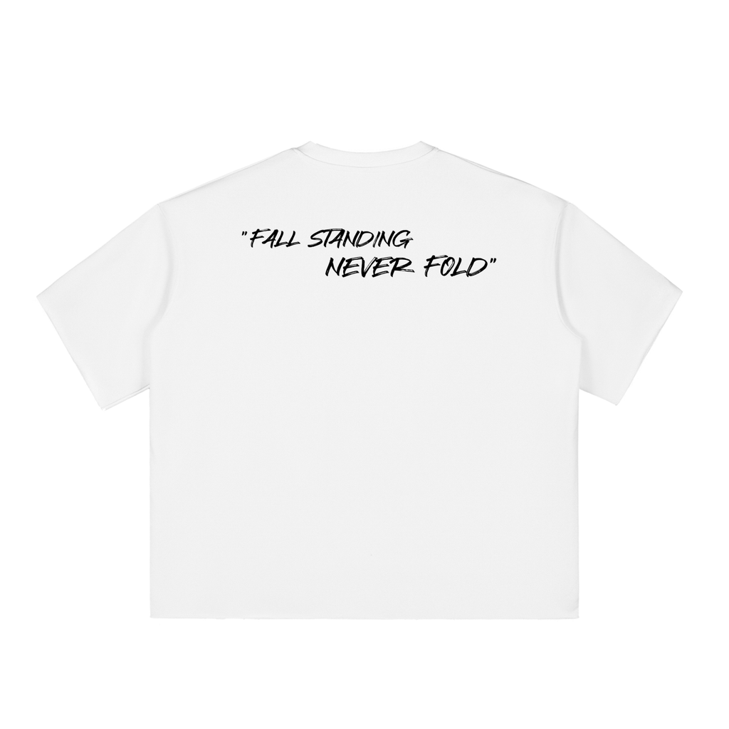 Boxy Half-Sleeve Raw-Edge T-Shirt