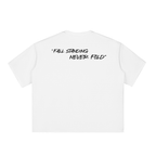 Boxy Half-Sleeve Raw-Edge T-Shirt