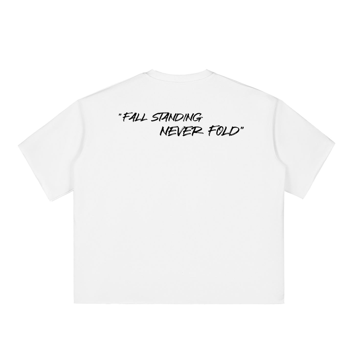 Boxy Half-Sleeve Raw-Edge T-Shirt
