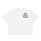 Boxy Half-Sleeve Raw-Edge T-Shirt