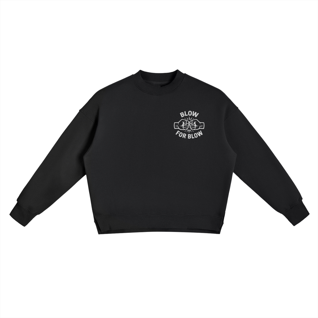 Fleece Side Slit Crewneck Sweatshirt